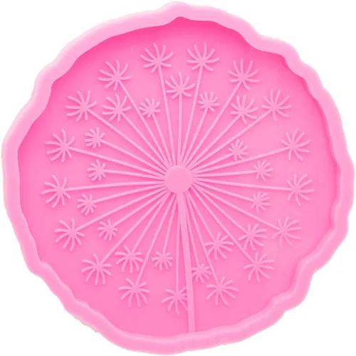 Miniatura 3 de Moldes de resina de diente de león súper brillantes, molde de silicona con forma de flores redondas, moldes de silicona para fundición de resina