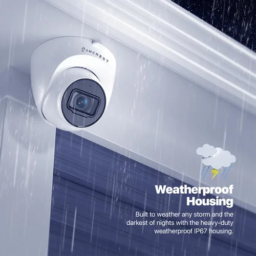 Miniatura 6 de Amcrest Paquete de 2 cámaras PoE de seguridad IP UltraHD de 5 MP con micrófono/audio, 5 megapíxeles, visión nocturna de 98 pies, FOV de 132°, IP67