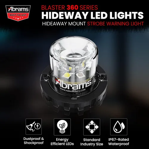 Miniatura 2 de Abrams. Faros escamoteables LED, Blanco/Blanco