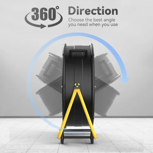 Miniatura 4 de CCGIRU Ventilador de tambor de alta velocidad de 24 pulgadas, ventilador industrial resistente con certificación UL, 3 velocidades, 8500 CFM