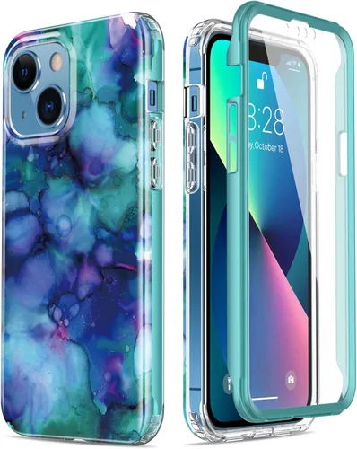 Miniatura 12 de Esdot Funda protectora para iPhone 13 Mini con protector de pantalla integrado, protección de grado militar con diseños de moda para mujeres