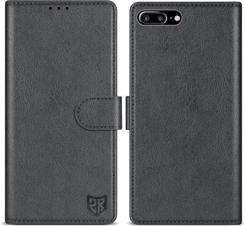 Miniatura 15 de ZZXX Funda tipo cartera para iPhone 7 Plus/iPhone 8 Plus con bloqueo RFID, ranura para tarjetas, función atril, cierre magnético, funda protectora