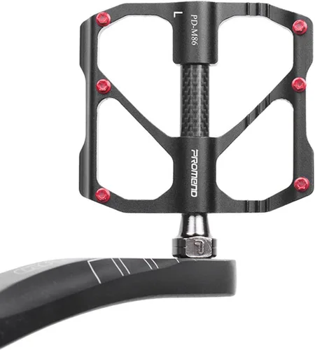 Miniatura 3 de Pedales de bicicleta de montaña Pedales de bicicleta de aleación de aluminio 3 rodamientos de fibra de carbono tubo de eje ligero para carretera MTB