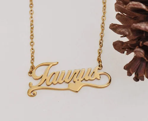 Miniatura 2 de Aoloshow Collar personalizado con nombre de corazón de amor, collar personalizado para dama de honor