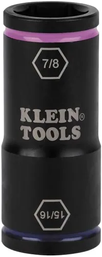 Miniatura 14 de Klein Tools 66074 Impact Driver Flip Socket, tamaños de 3/4 y 13/16 pulgadas, uso con llaves de impacto compactas Klein Tools BAT20CW, BAT20CW1