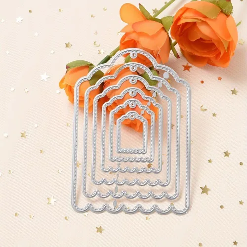 Miniatura 3 de Lapoo Troquel de corte para álbumes de recortes, marcos de fondos 3D, troqueles de corte para manualidades, manualidades, decoración de fiesta