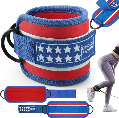 Miniatura 38 de DMoose Fitness Ankle Strap for Cable Machine - One Size Fit with Premium Padding Cuffs, Ankle Bands for Working Out, Booty Workouts, Leg Extension