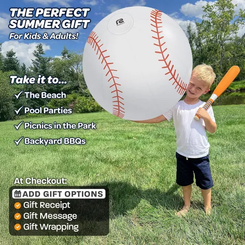 Miniatura 5 de Large Beach Ball - New 8-Panel Design for Enhanced Durability and Ultra Round Shape - Best Big Beach Ball For Kids & Adults - 3X Thickness