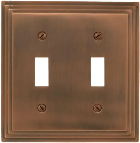Miniatura 6 de Amerelle Steps - Placa de pared de metal fundido dúplex individual en níquel satinado