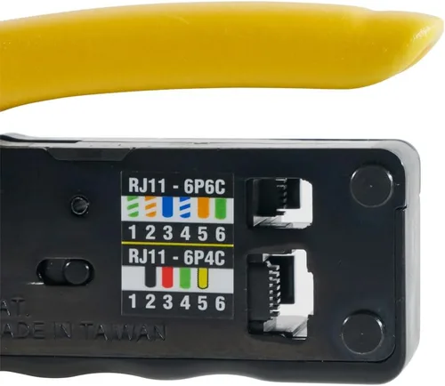 Miniatura 7 de Klein Tools VDV226-107 Crimpadora modular compacta de cable de datos de trinquete/pelacables/cortador de alambre, CAT6, CAT5, CAT3, cable de voz