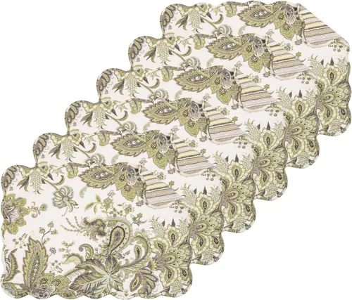 Miniatura 21 de C&F Home Sophia - Juego de 6 manteles individuales acolchados de 100 % algodón, 13 x 19 pulgadas, versátil, para verano, otoño, cosecha, enrejado
