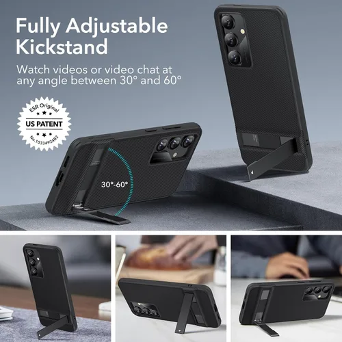 Miniatura 2 de ESR Funda con soporte de metal para Samsung Galaxy S22 Ultra (6.8 pulgadas, 2022), con versátil soporte patentado, parte trasera delgada y flexible
