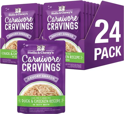 Miniatura 19 de Stella & Chewy's Carnivore Cravings - Alimento húmedo para gatos, bolsas de primera calidad, sin granos, pollo y atún con alto contenido