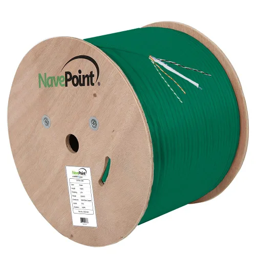Miniatura 10 de NavePoint Cable Ethernet CAT6A, UTP, clasificación CMR, negro, 1000 pies