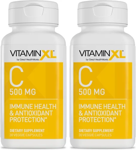 Miniatura 6 de OmegaXL VitaminXL Suplemento de vitamina C, cápsulas de 500 mg que proporcionan apoyo antioxidante, ayuda a la salud inmunológica y la producción