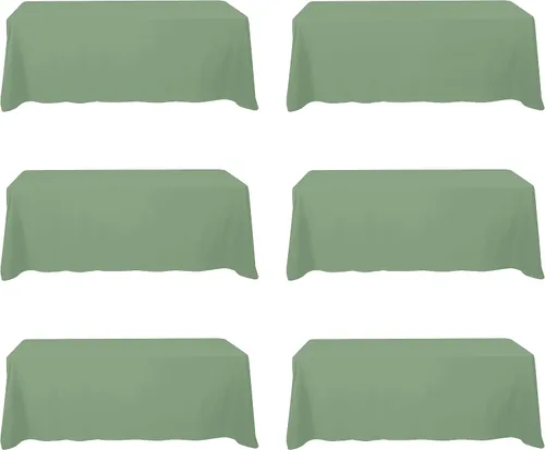 Miniatura 93 de BRILLMAX 6 Pack de Manteles Azul Marino para Mesas Rectangulares de 8 Pies 90 x 156 Pulgadas - 8 pies Mantel Rectangular a Granel de Lino