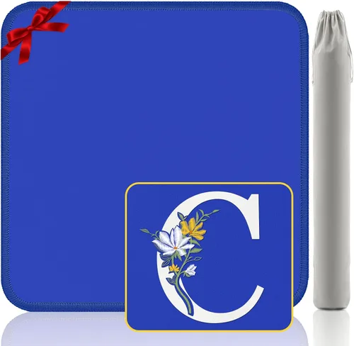 Miniatura 44 de Tapete Mahjong para mesa, neopreno antideslizante con reducción de ruido, 32.4 x 32.4 pulgadas, azul, perfecto para mahjong americano, póker