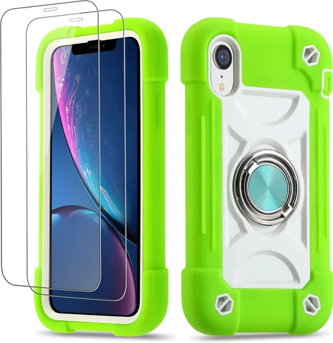 Miniatura 87 de Funda para iPhone Se3/iPhone Se2, iPhone 6/6S, iPhone 7/iPhone 8 de 4.7 pulgadas con soporte de anillo, con 2 protectores de pantalla resistentes
