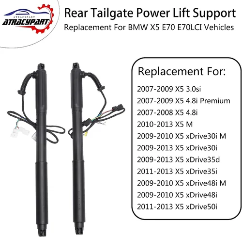 Miniatura 3 de Resorte de tensión de la tapa del maletero trasero, resorte de retorno del portón trasero Reemplazo para BMW 528i 535d 535i 550i M5 y serie 5