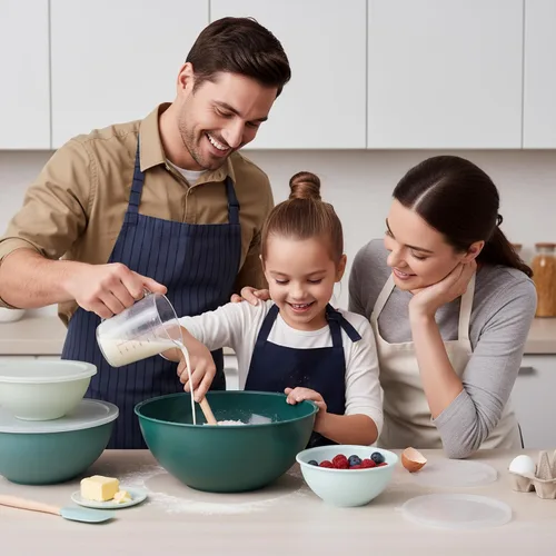 Miniatura 2 de BoxedHome Tazón redondo de plástico sin BPA con tapas, paquete de 12 tazones anidables con tapas, aptos para microondas y lavavajillas, cuencos