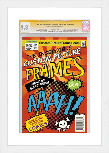 Miniatura 86 de Marco negro para cómics graduados Marco completo de cómics con paspartú de conservación negro y acrílico de grado UV Hecho para exhibir (6)
