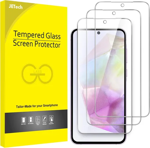 Miniatura 18 de JETech Protector de pantalla para Samsung Galaxy A53 5G / A52 / A52 5G / A52s 5G, película de vidrio templado 9H, antiarañazos, transparente HD