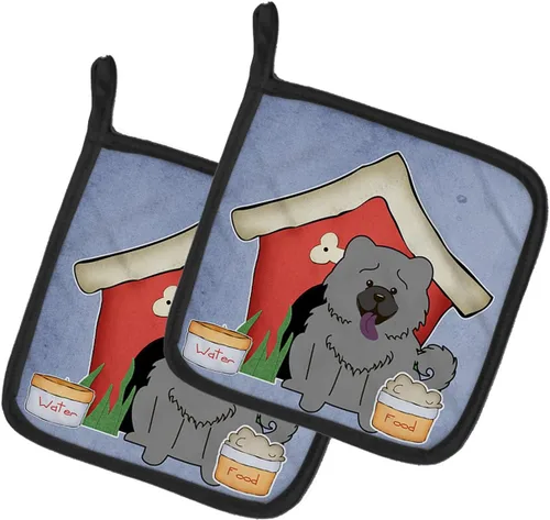 Miniatura 97 de Caroline's Treasures BB2894PTHD Dog House Collection Chow Chow Chow - Par de soportes para ollas, 7.5HX7.5W, multicolor 4-Azul