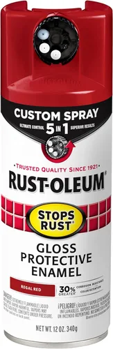 Miniatura 98 de Rust-Oleum 376855 - Pintura en aerosol antióxido personalizada 5 en 1, 12 onzas, color negro mate, (paquete de 1)