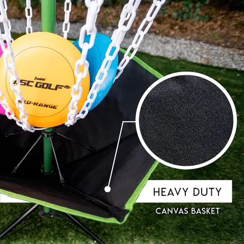 Miniatura 7 de Franklin Sports Cestas de Disc Golf - Objetivo Portátil de Disc Golf con Cadenas Incluidas - Equipo de Soporte de Cesta de Disc Golf para Creación