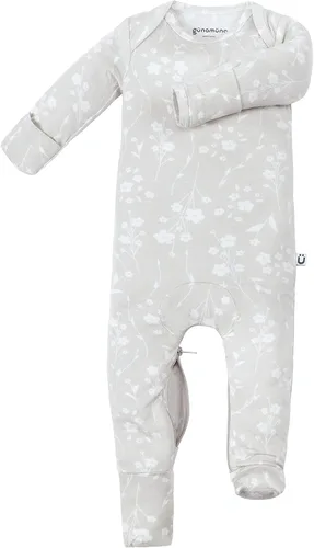 Miniatura 59 de GUNAMUNA Pijama unisex convertible ultrasuave para bebé, mameluco con cremallera para pañales, recién nacido a 24 meses