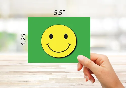 Miniatura 2 de Small World Greetings Paquete de 24 tarjetas de cara sonriente, 6 diseños coloridos, interior en blanco con sobres, 5.5 x 4.25 pulgadas, cumpleaños
