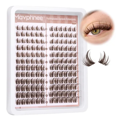Miniatura 22 de Extensiones de pestañas en racimo naturales DIY, extensiones de pestañas en racimo con curva C, extensiones de pestañas en racimo para ojo de gato