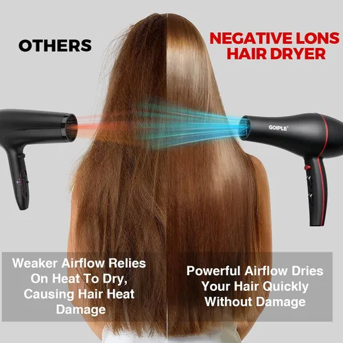 Miniatura 4 de Kit de Secador de Pelo Iónico de Temperatura Constante de 13 Piezas - Juego de Secador de Pelo Profesional Ligero, Bajo Ruido, 1800W para Mujeres