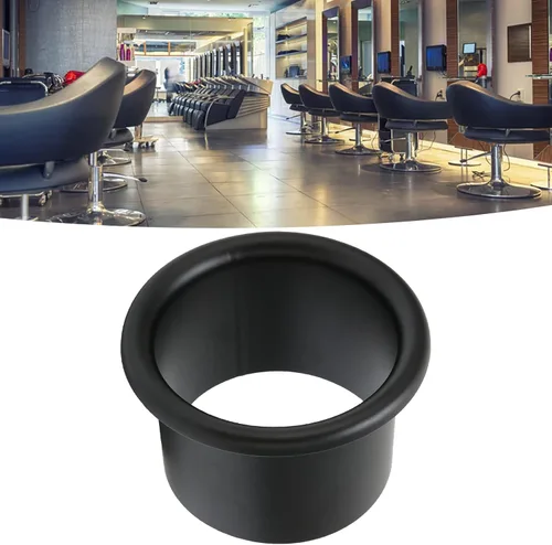 Miniatura 5 de Ymiko 3 1 4 soporte para secador de pelo pulgadas rizador 3 goma 4 insertos secador de pelo negro soplado metal encimera ojales anillos