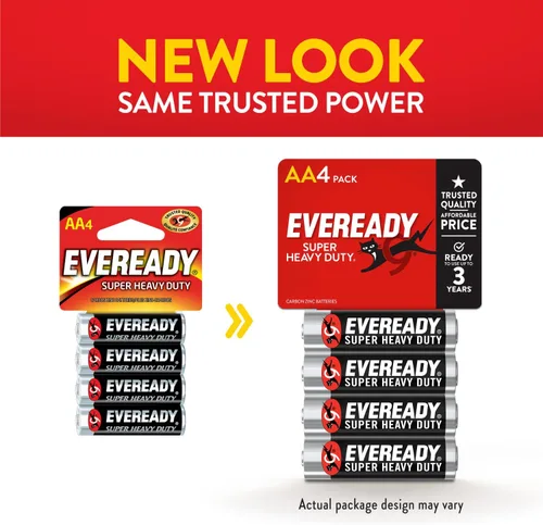 Miniatura 7 de Eveready Baterías súper resistentes, AA, 4 unidades, 1215SW-4