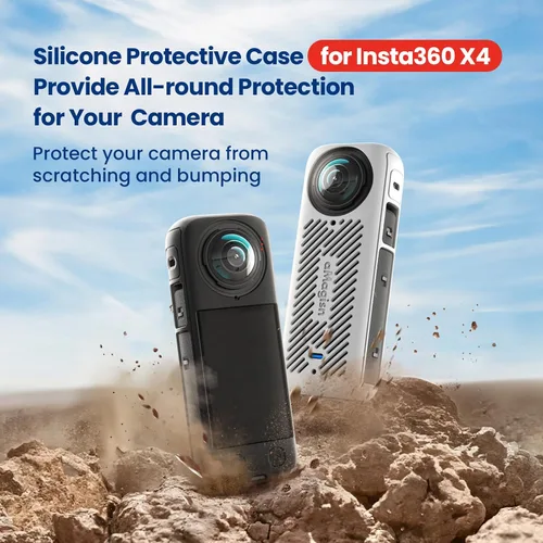 Miniatura 2 de Insta 360 X4 Lens Guards - Funda de silicona y protectores de pantalla compatibles con Insta360 X4