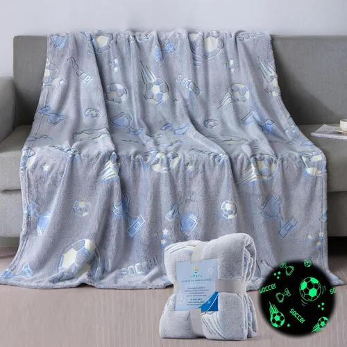 Miniatura 10 de LIFEYJ Manta que brilla en la oscuridad, regalos de unicornios para niñas, manta suave de 3, 4, 5, 6, 7, 8, 9, 10 años, juguetes para niñas de 6 a 8