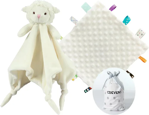 Miniatura 31 de CREVENT Mantas de bebé suaves y acogedoras para niños y niñas + manta de seguridad, juego con una bolsa de regalo esenciales para recién nacidos Gris