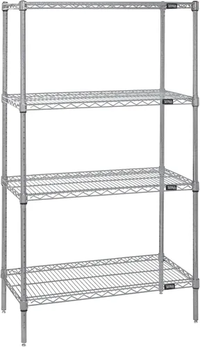 Miniatura 66 de Kit de inicio de 4 estantes de alambre negro 74 pulgadas