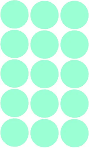 Miniatura 25 de Royal Green Etiqueta adhesiva redonda – Hojas adhesivas permanentes de 1.25 pulgadas para marcar y etiquetar – Negro (5 hojas – 75 unidades)