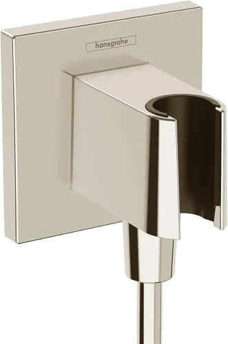 Miniatura 8 de hansgrohe 26889341 - Toma de pared de ducha de mano con conexión de rosca de 1/2 pulgada en cromo negro cepillado, 26889341