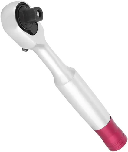 Miniatura 9 de AMONIDA Llave de trinquete profesional de cromo vanadio de 1/4 pulgadas, mango de goma, función de corte rápido