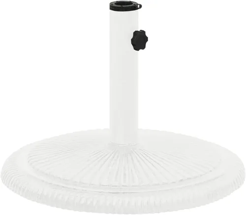 Miniatura 17 de Base redonda para sombrilla de patio, soporte resistente para sombrilla para exteriores, patio, piscina, al aire libre, blanco, 26.5 libras, hierro