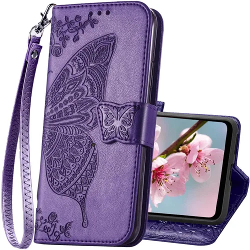 Miniatura 9 de Funda tipo cartera para Motorola Moto G Stylus 5G 2023, funda con tapa para mujer con estampado de mariposa en relieve de piel sintética, ranuras
