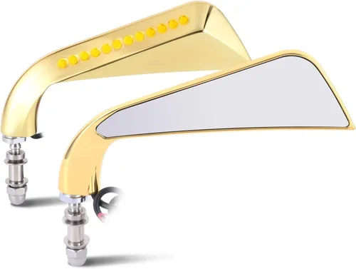 Miniatura 8 de DNA MOTORING Par de espejos retrovisores laterales para motocicleta, vidrio blanco, compatible con BMW Honda Suzuki Yamaha Kawasaki motocicleta