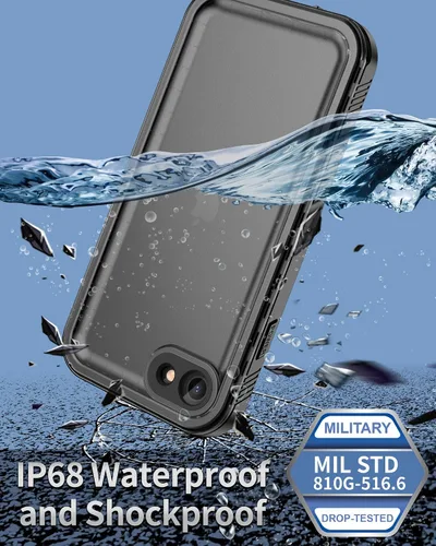 Miniatura 3 de SPORTLINK Funda impermeable para iPhone SE 3rd 2022/iPhone SE 2nd 2020/iPhone 7/8 - Con protector de pantalla integrado, funda impermeable de cuerpo