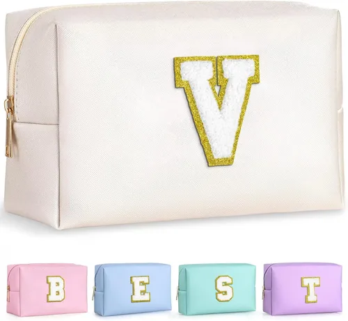 Miniatura 56 de TOPEAST - Bolso de maquillaje para mujer, G Blanco nacarado-rosa
