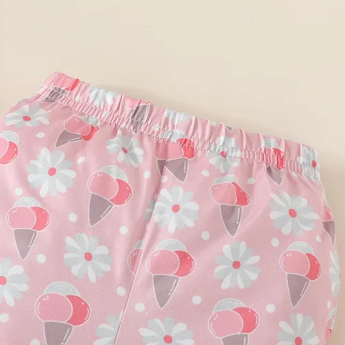 Miniatura 76 de Sejardin Ropa de verano para bebé y niña, recién nacida, manga corta, con letras, mameluco elástico con diadema