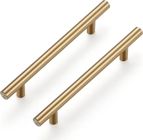 Miniatura 13 de Ravinte Juego de 1 tirador de gabinete de 7.38 pulgadas de color negro mate de acero inoxidable para alacenas de cocina; tiradores de gabinete
