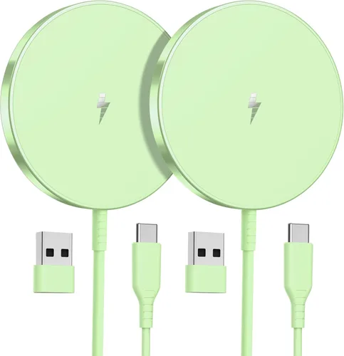 Miniatura 9 de OANDYS Cargador inalámbrico magnético de 15 W, cargador seguro rápido para 16/15/14/13/12 Series 2 Pack de 5 pies de cable inalámbrico almohadilla